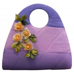 Purple Majesty Floral Hand Clutch